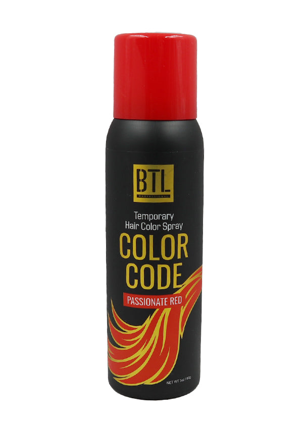 BTL Color Code Temporary Hair Color Spray - Passionated Red