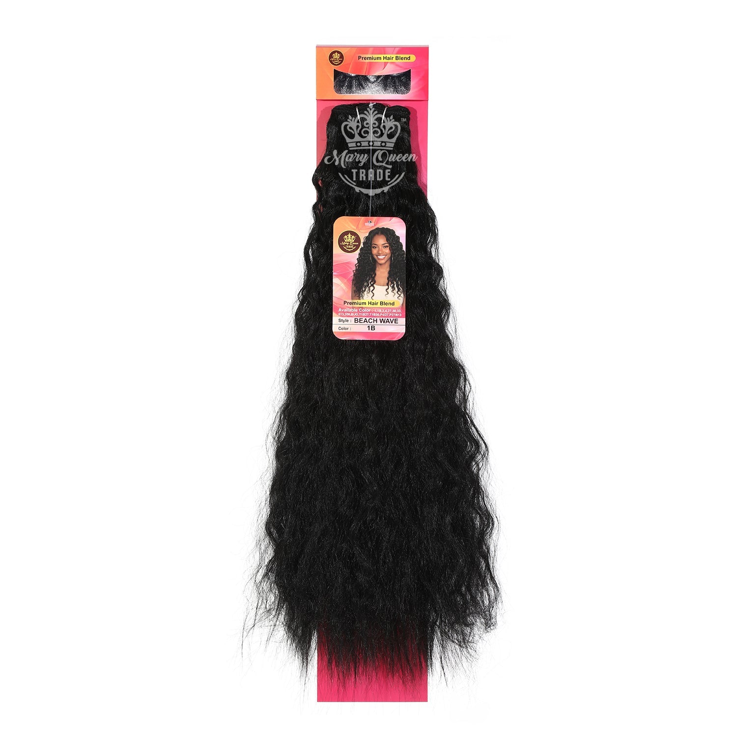 Mary Queen BioProtein™ Beach Wave Hair Extensions – 18"