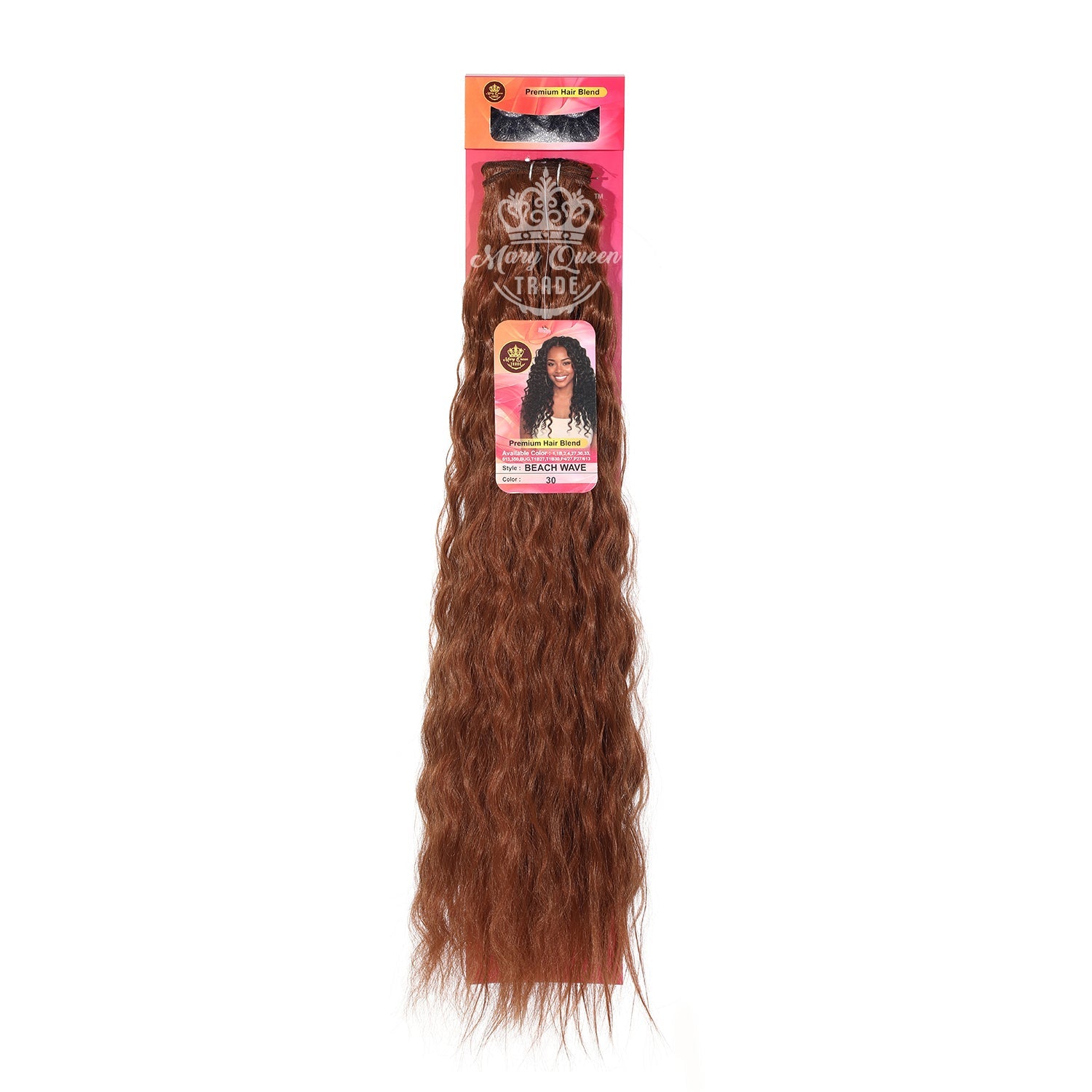 Mary Queen BioProtein™ Beach Wave Hair Extensions – 18"