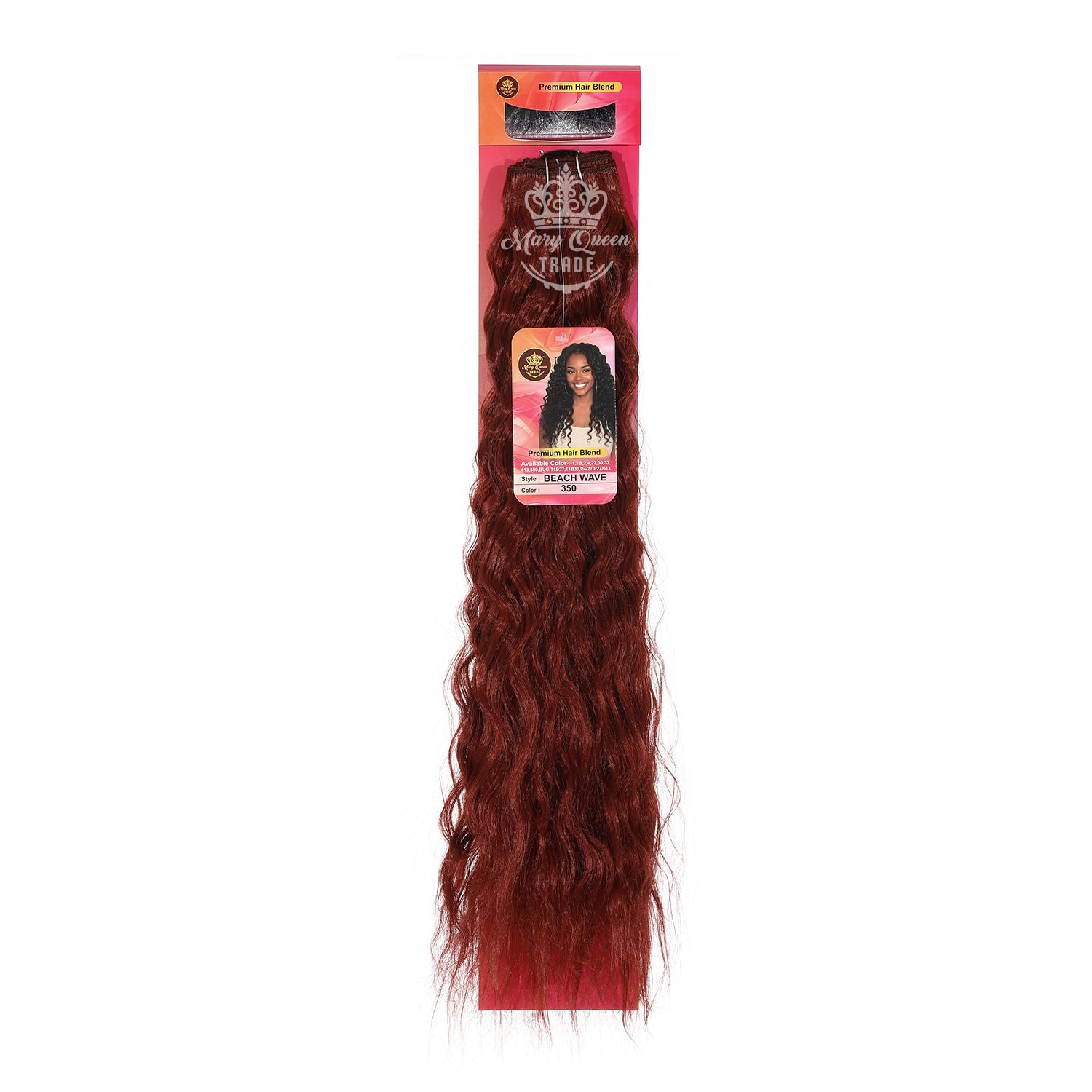 Mary Queen BioProtein™ Beach Wave Hair Extensions – 18"