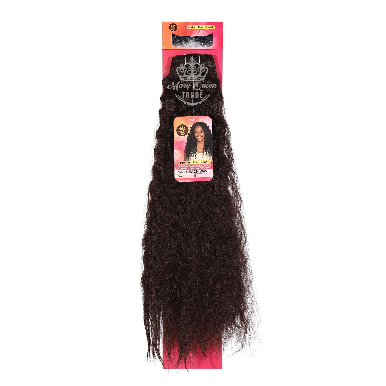 Mary Queen BioProtein™ Beach Wave Hair Extensions – 18"