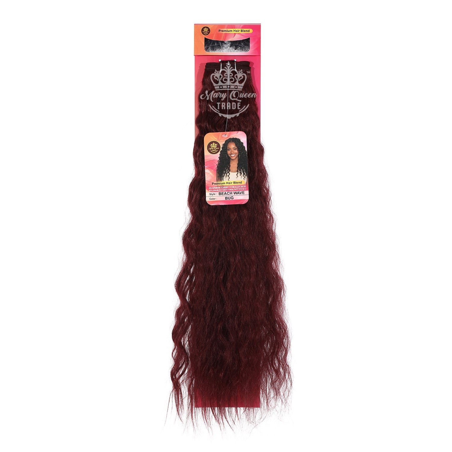 Mary Queen BioProtein™ Beach Wave Hair Extensions – 18"