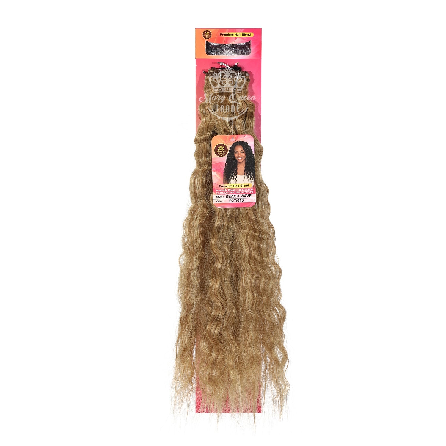 Mary Queen BioProtein™ Beach Wave Hair Extensions – 18"