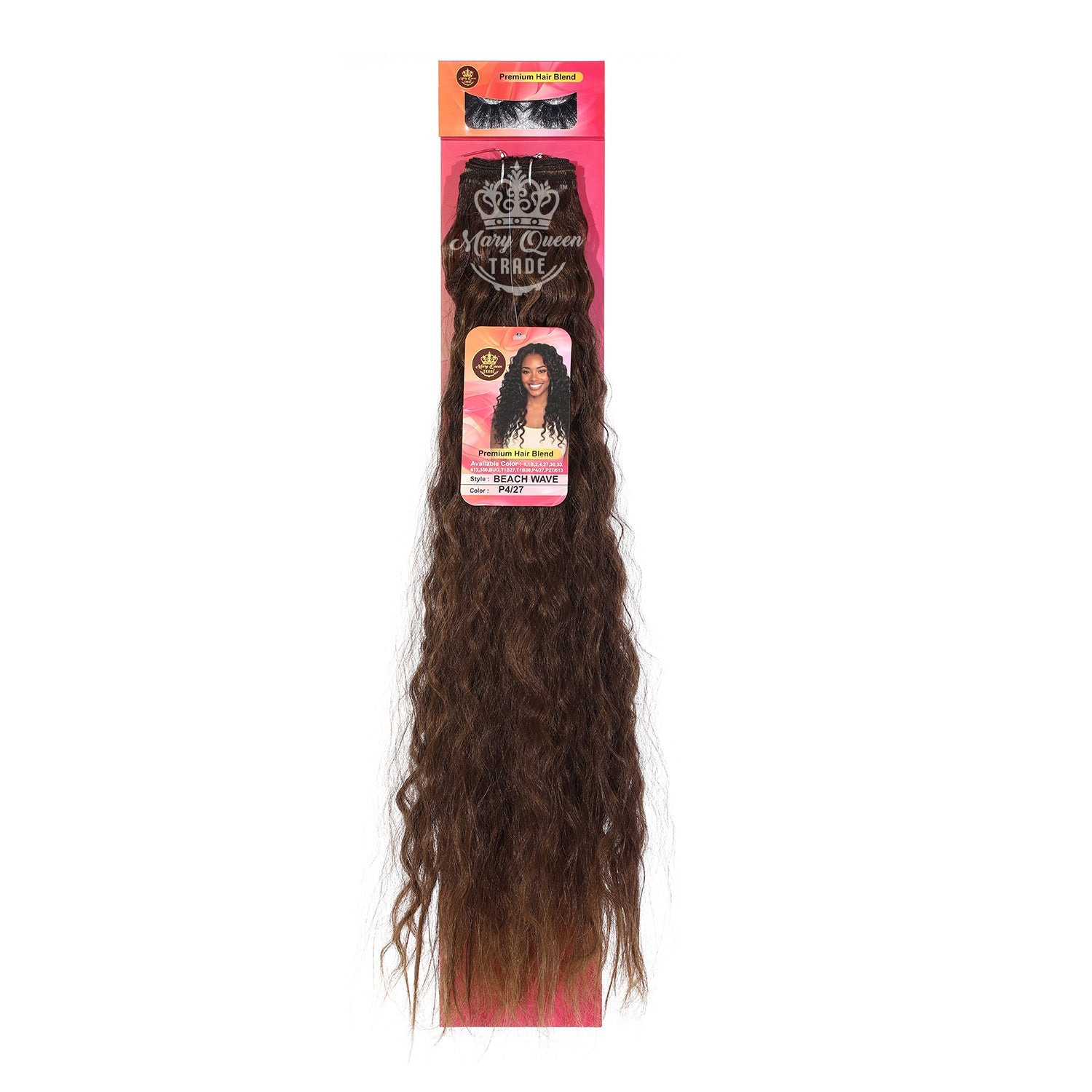 Mary Queen BioProtein™ Beach Wave Hair Extensions – 18"