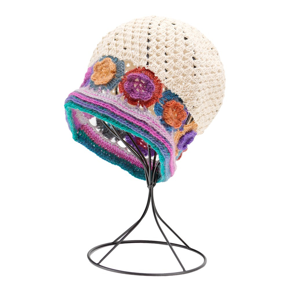 Handmade Fashion Floral Bucket Hat - Beige