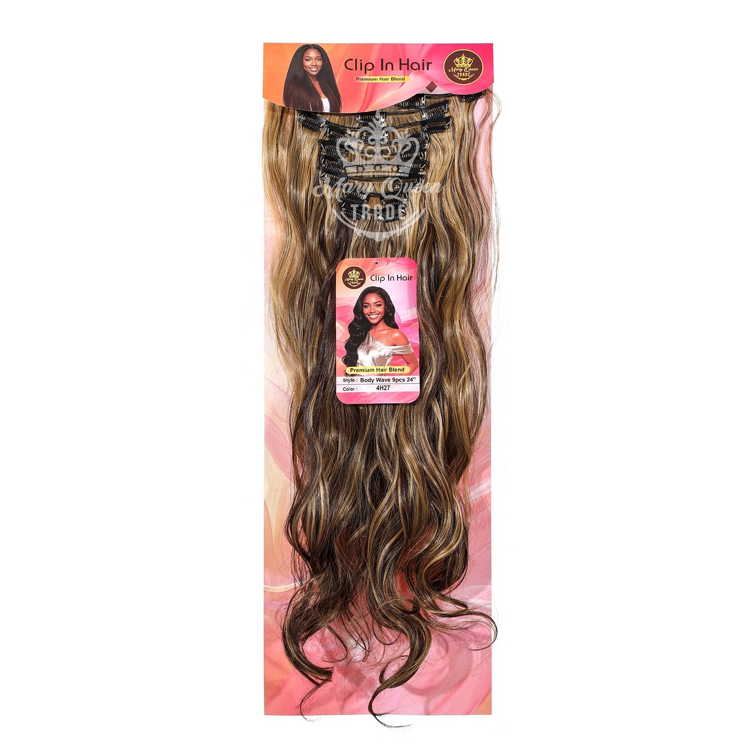 Mary Queen BioProtein™ Body Wave 9-Piece Clip-In Hair – 24"