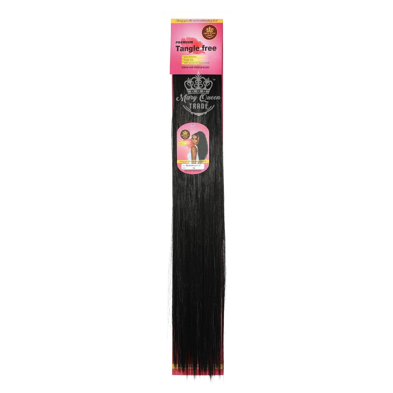 Mary Queen BioProtein™ Bone Straight Ponytail – 26"