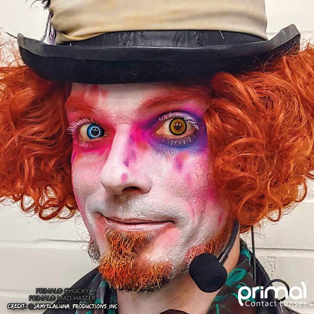 PRIMAL ® Mad Hatter - Orange & Yellow Colored Contact lenses