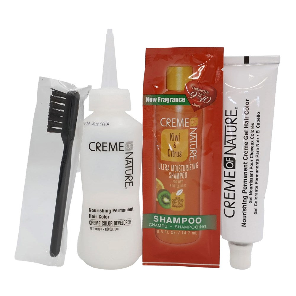CREME OF NATURE Men Gel Color Kit for Hair, Mustache & Beard