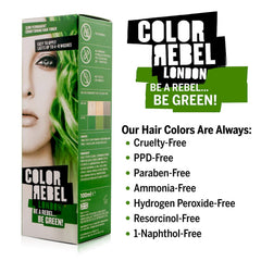 Color Rebel London Semi-Permanent Conditioning Hair Toner - Be Green