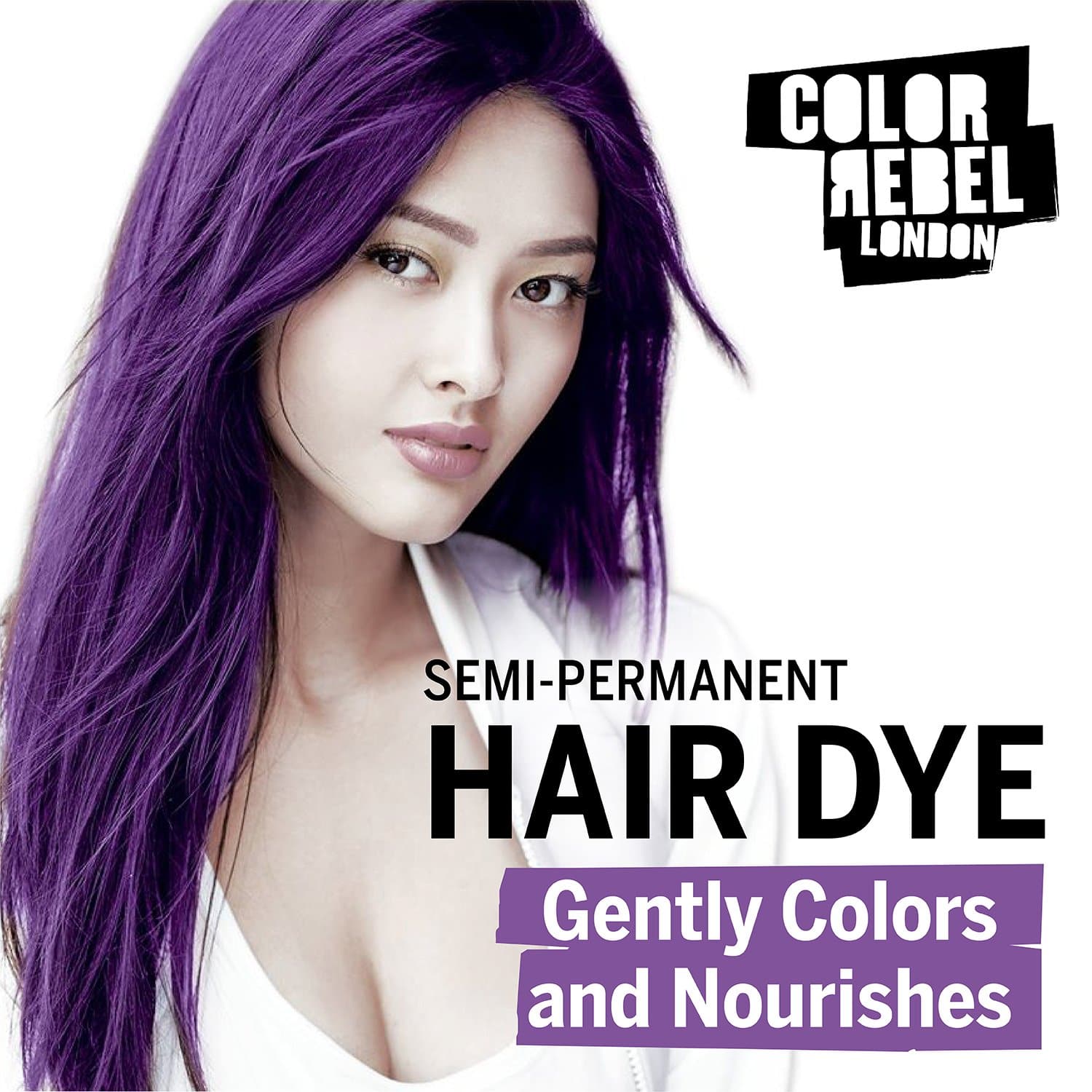 Color Rebel London Semi-Permanent Conditioning Hair Toner - Be Purple