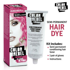 Color Rebel London Semi-Permanent Conditioning Hair Toner - Be Pink