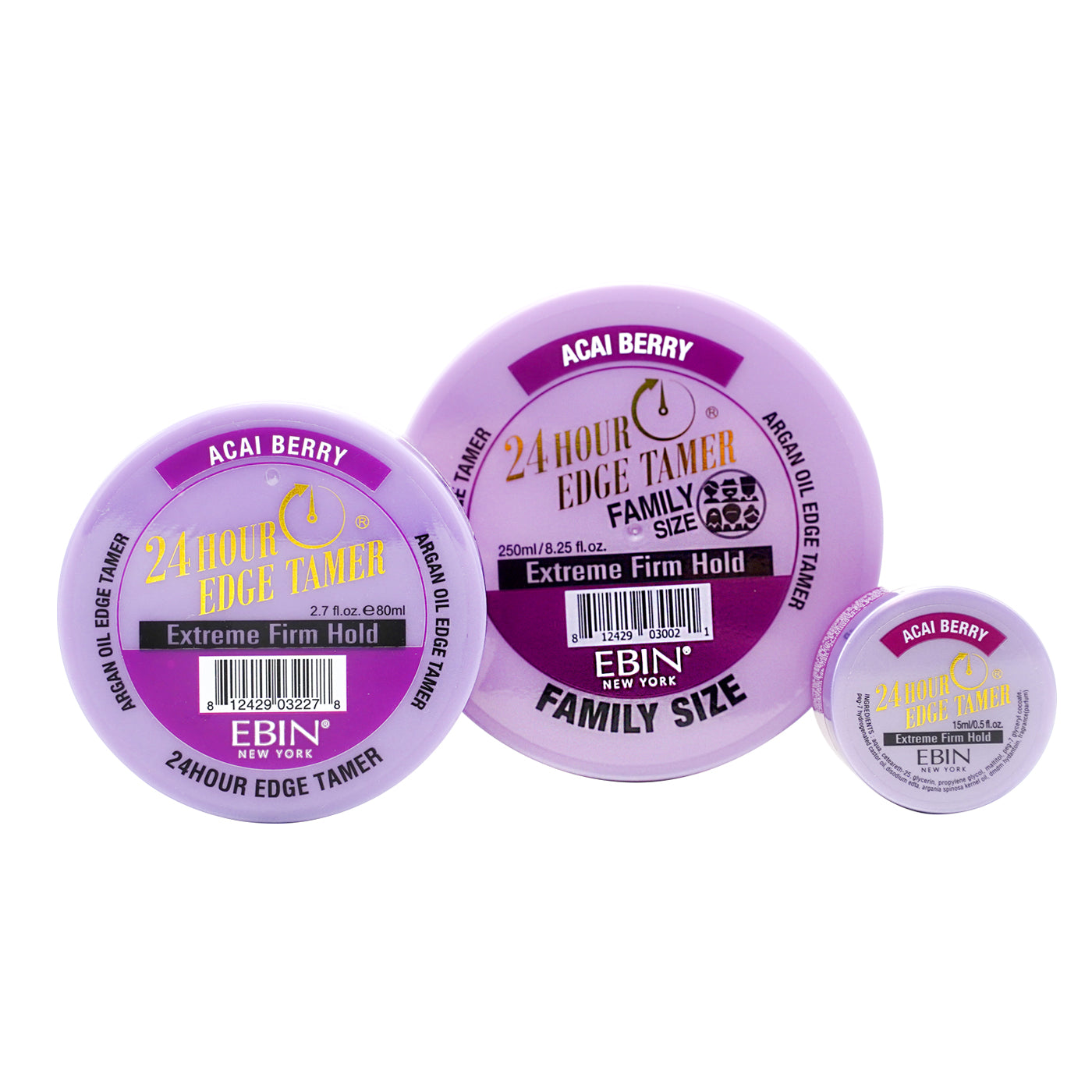 EBIN 24 Hour Edge Tamer Extreme Firm Hold - Acai Berry 2.7oz