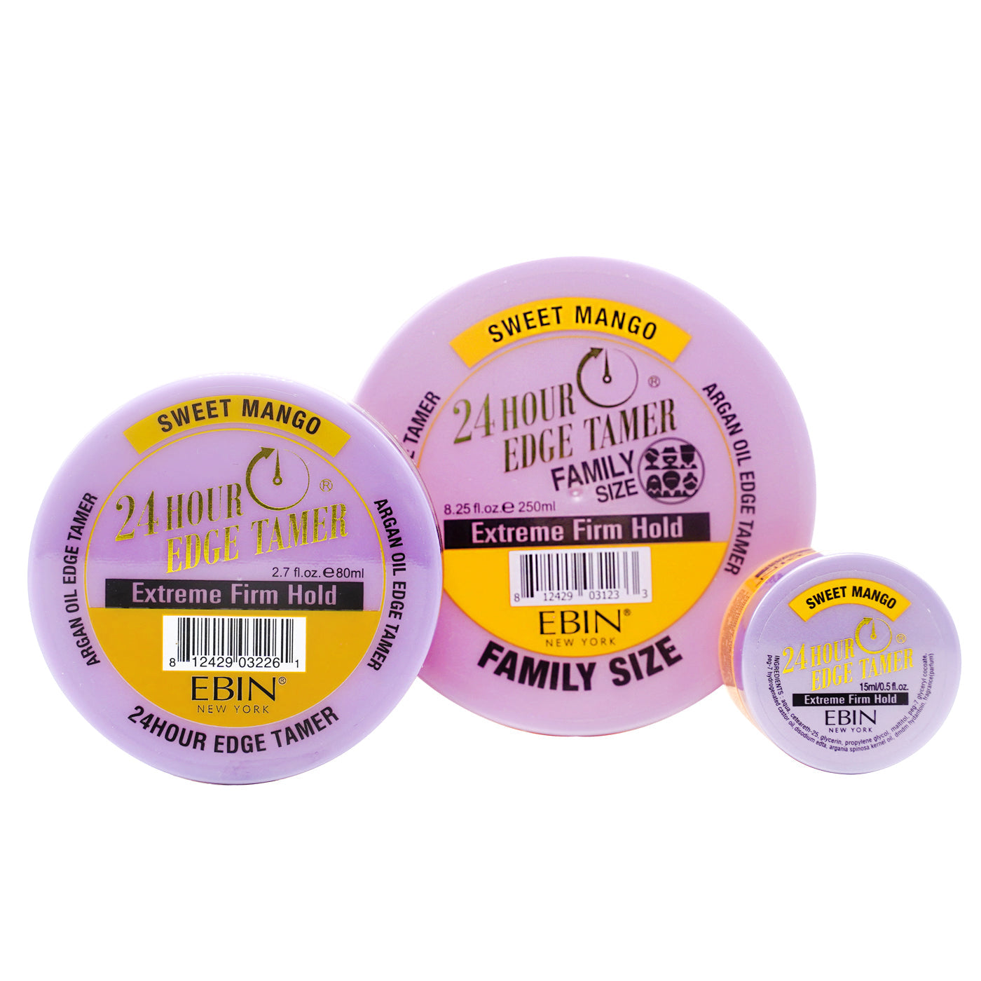 EBIN 24 Hour Edge Tamer Extreme Firm Hold - Sweet Mango 2.7oz