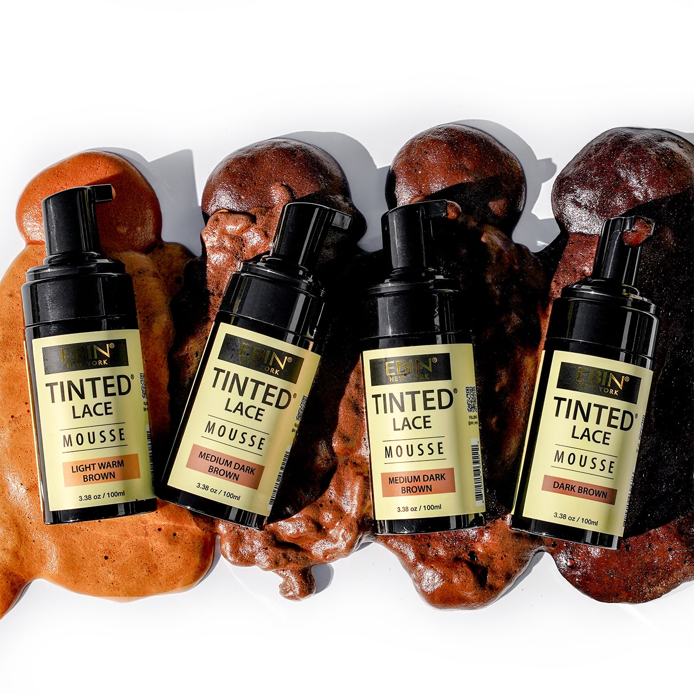 EBIN Tinted Lace Mousse - Light Warm Brown