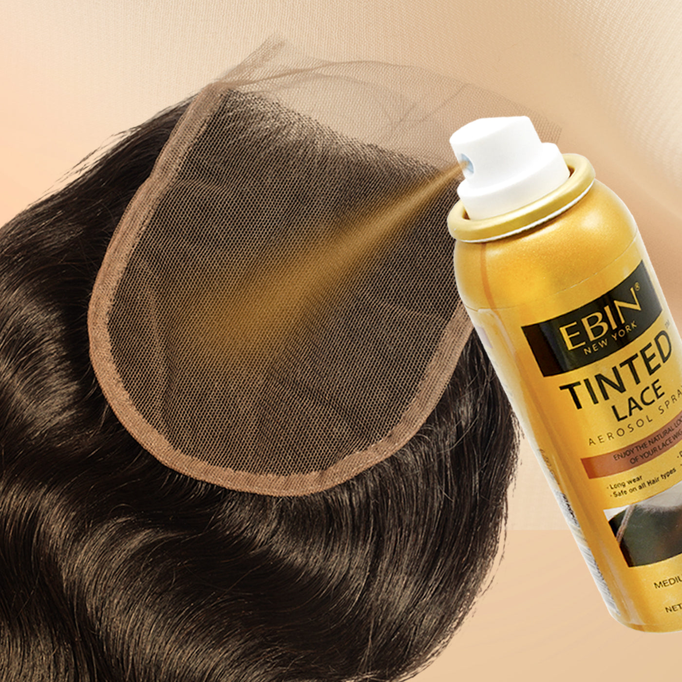 EBIN Tinted Lace Aerosol Spray - Natural Beige