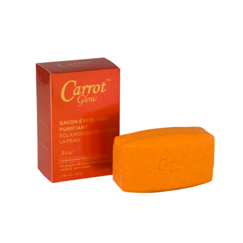 Glow CARROT GLOW ® SAVON Exfoliant Purifiant - Authentic Skincare Treatment