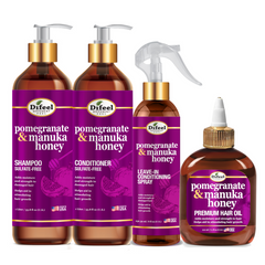 Difeel Pomegranate & Manuka Honey Deluxe Hair Care Collection 4PC 33.8oz
