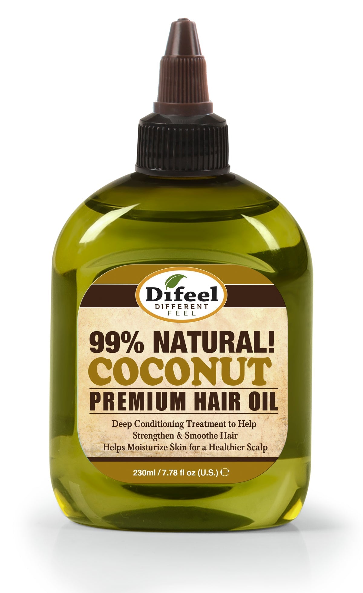 Difeel Premium Natural Hair Oil - Coconut Oil 7.78oz