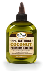 Difeel Premium Natural Hair Oil - Coconut Oil 7.78oz