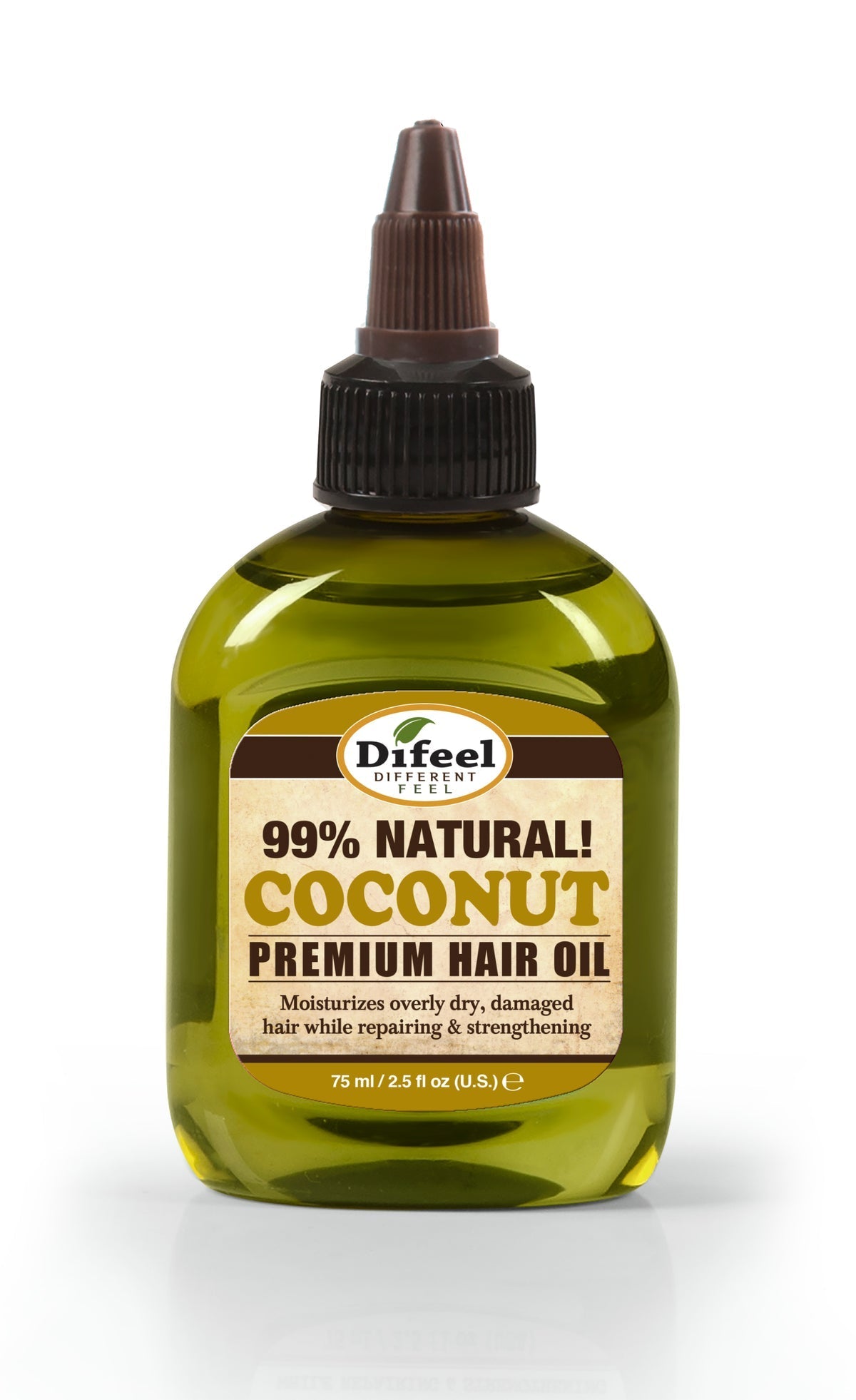 Difeel Premium Natural Hair Oil - Coconut Oil 2.5oz