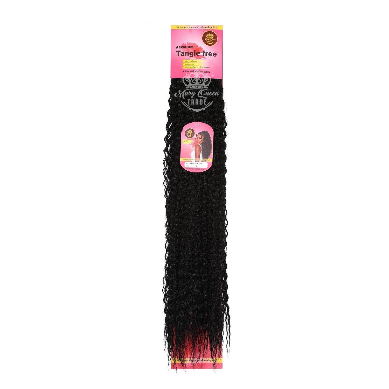 Mary Queen BioProtein™ Deep Curl Hair Extensions – 26"
