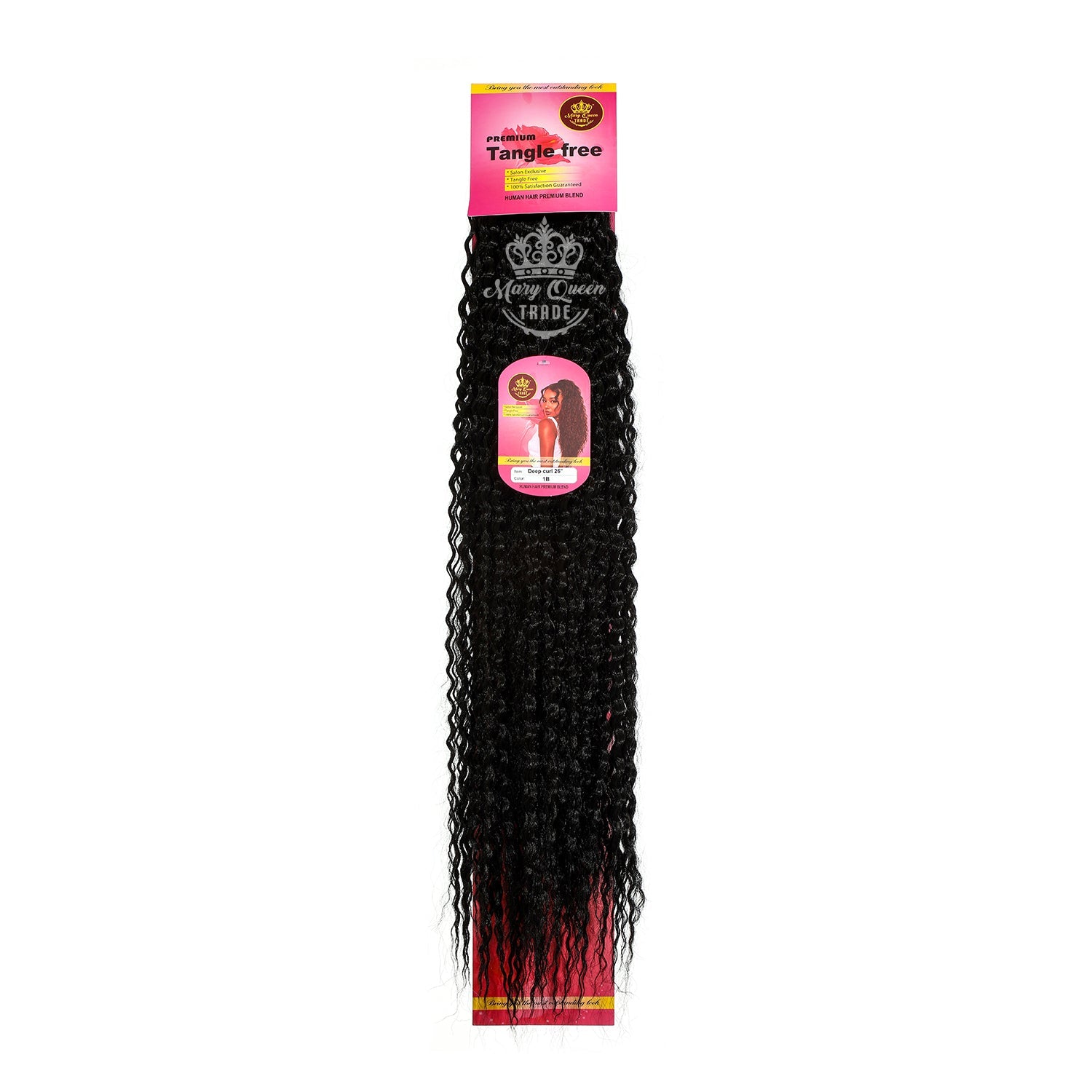 Mary Queen BioProtein™ Deep Curl Hair Extensions – 26"
