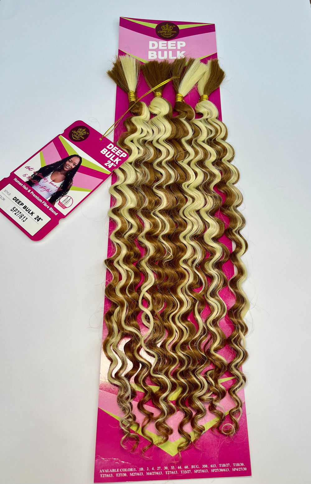 Natural-looking deep wave synthetic braiding hair 24 inches