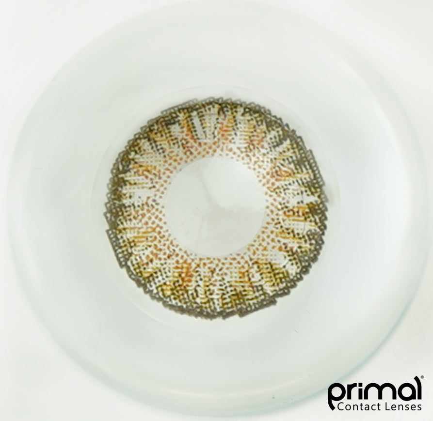 PRIMAL® Delightful Honey - Light Brown Colored Contacts