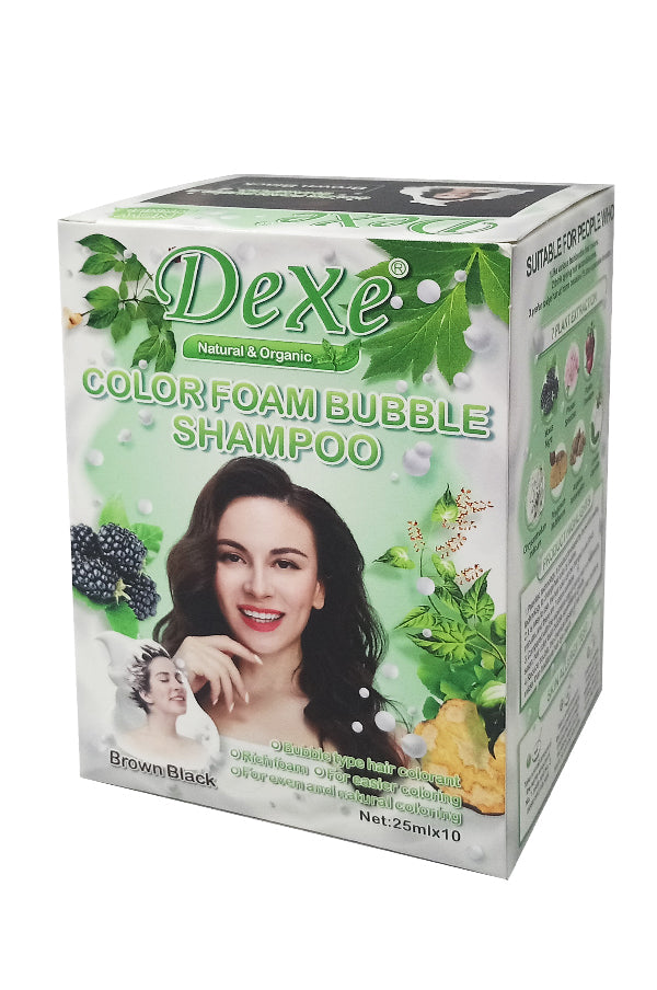 Dexe Color Foam Bubble Shampoo - Brown Black