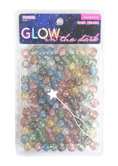 Donna Glow In The Dark Hair Beads - Glitter Mix #5992