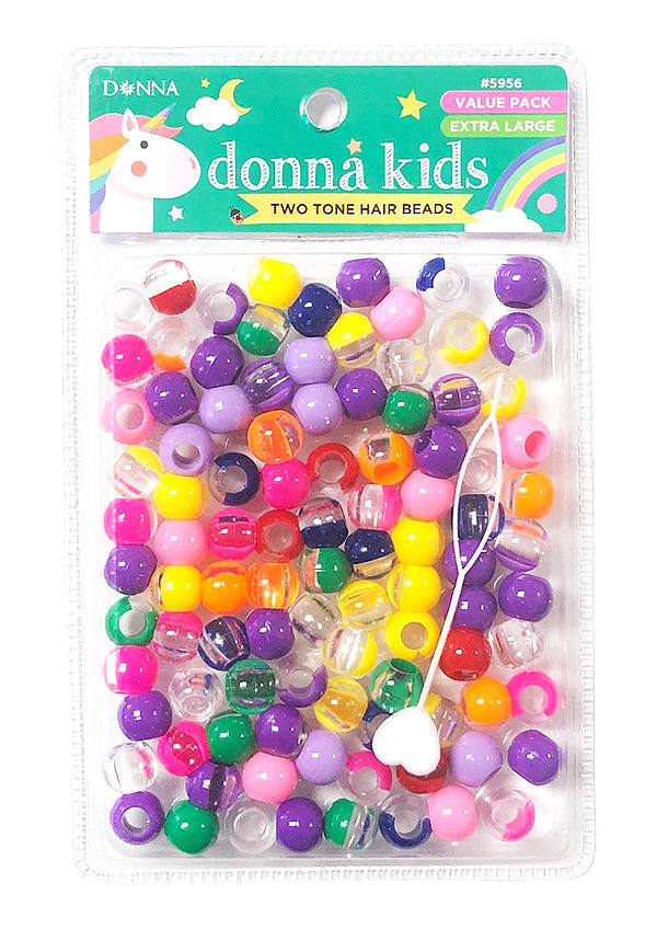 Donna Kids Two Tone Hair Beads - Assorted #5956