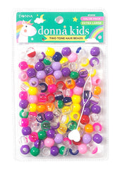 Donna Kids Two Tone Hair Beads - Assorted #5956