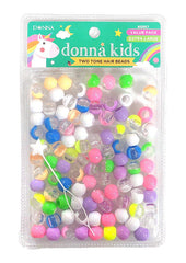 Donna Kids Two Tone Hair Beads - Clear Pastel #5957