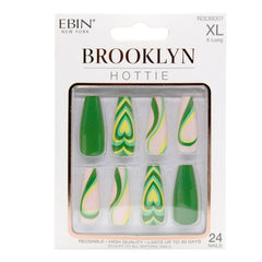 EBIN Press-On Nails Brooklyn Hottie #N3DB001 X-Long