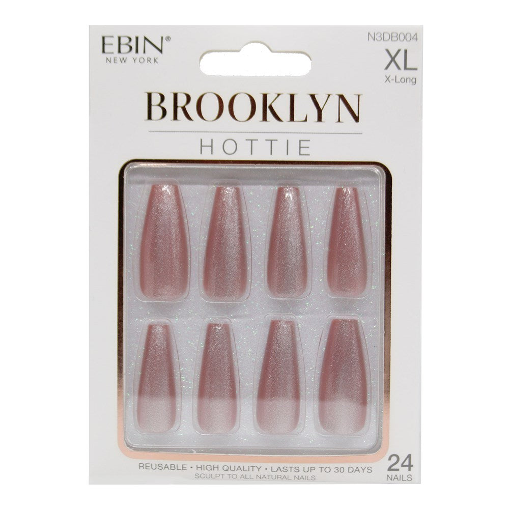 EBIN Press-On Nails Brooklyn Hottie #N3DB004 X-Long