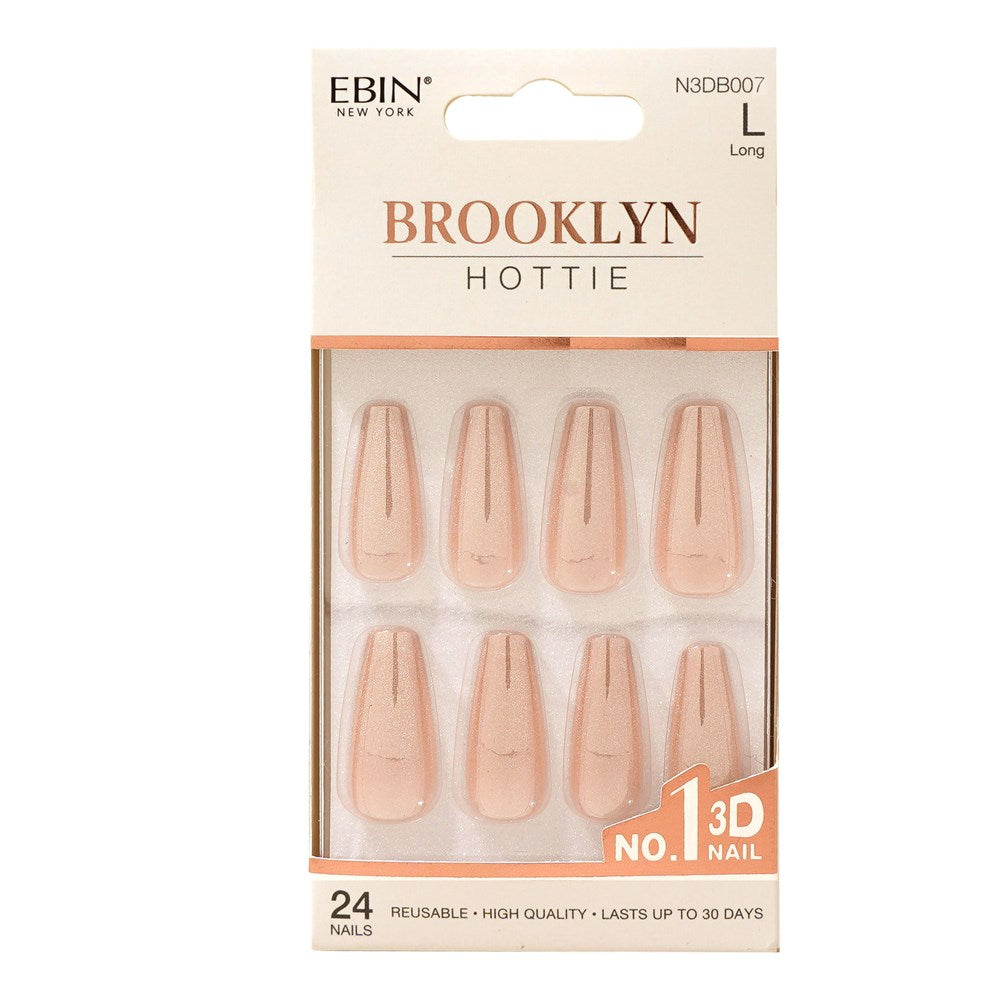 EBIN Press-On Nails Brooklyn Hottie #N3DB007 Long