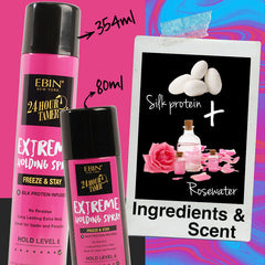 EBIN 24 Hour Tamer Extreme Holding Spray - Freeze & Stay