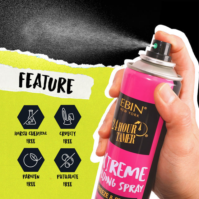 EBIN 24 Hour Tamer Extreme Holding Spray - Freeze & Stay