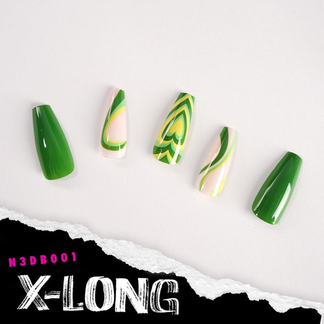 EBIN Press-On Nails Brooklyn Hottie #N3DB001 X-Long