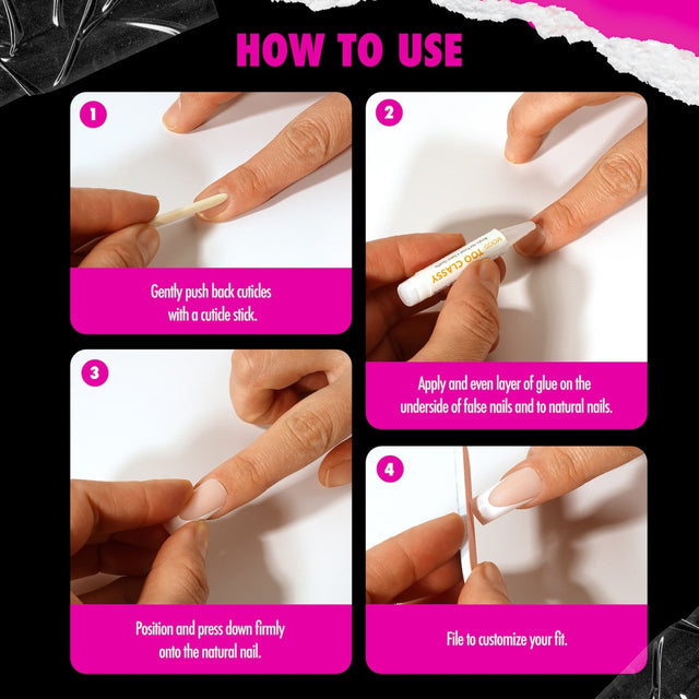 EBIN Press-On Nails Brooklyn Hottie #N3DB007 Long