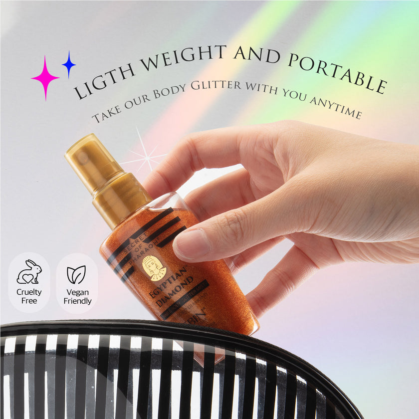 Secret of Pharaoh Egyptian Diamond Hair & Body Glitter Mist - Gold