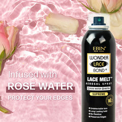 EBIN Wonder Lace Bond Lace Melt Aerosol Spray - Rose Water 6.08oz