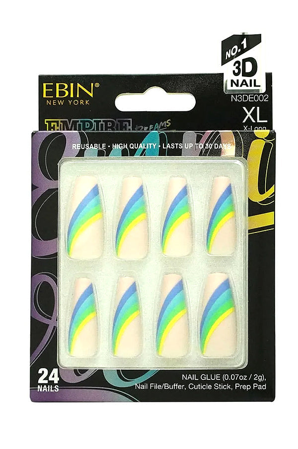 EBIN Press-On Nails Empire Dreams #N3DE002 X-Long