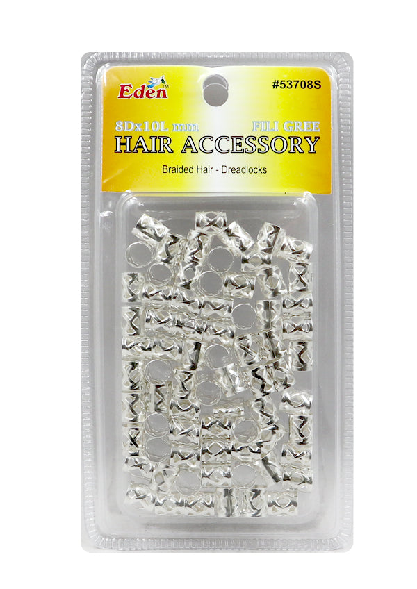 Eden Silver Filigree Tubes - 8mmx10mm #53708S