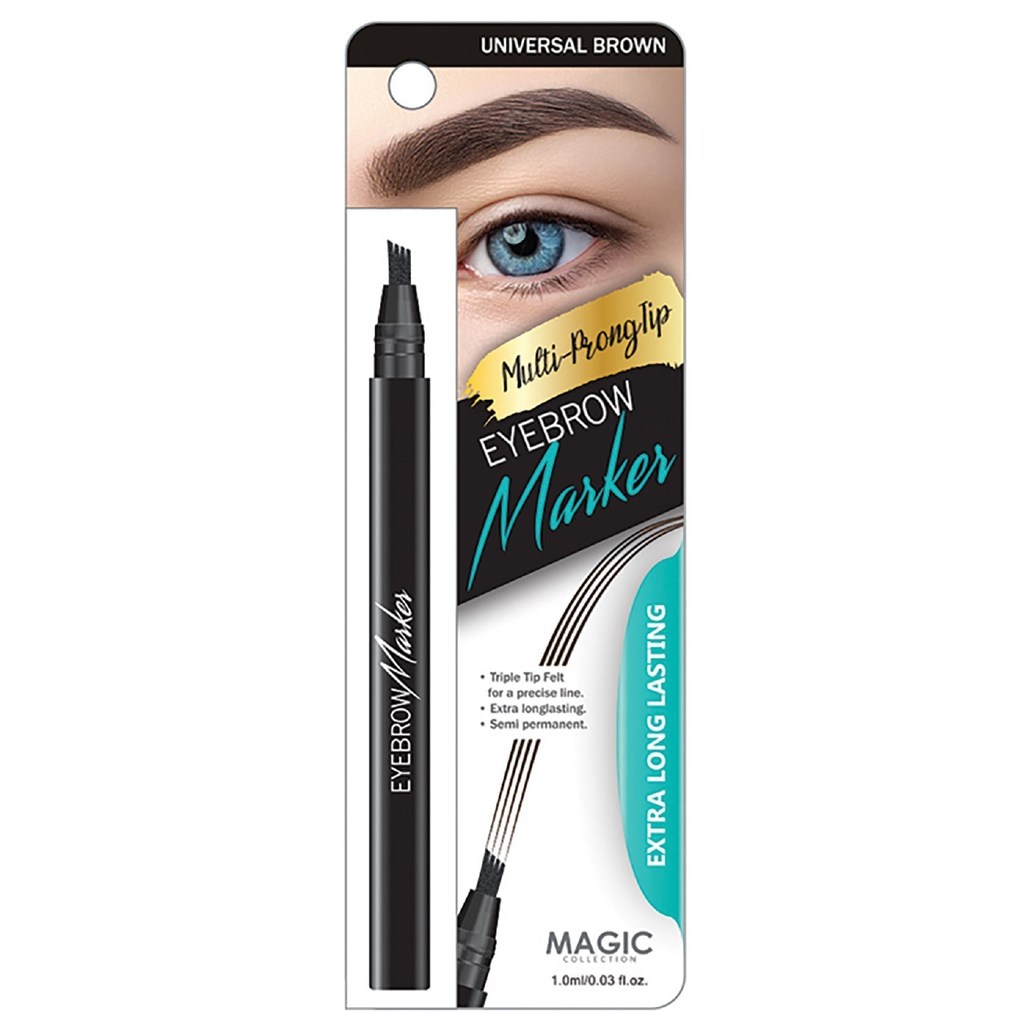 Magic Collection Multi Prong Tip Eyebrow Maker - Universal Brown