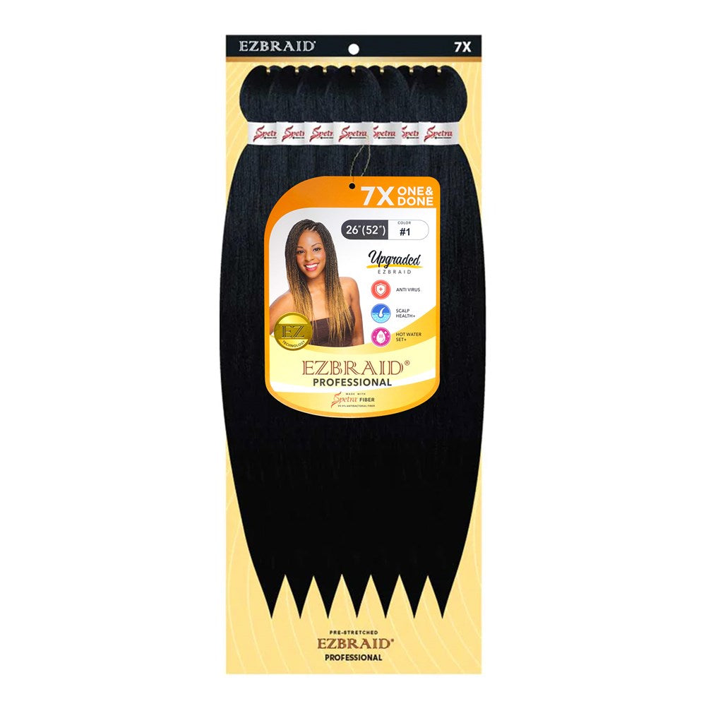 EZBRAID Professional 7X One & Done Pre-Stretched Braid 26" (52")