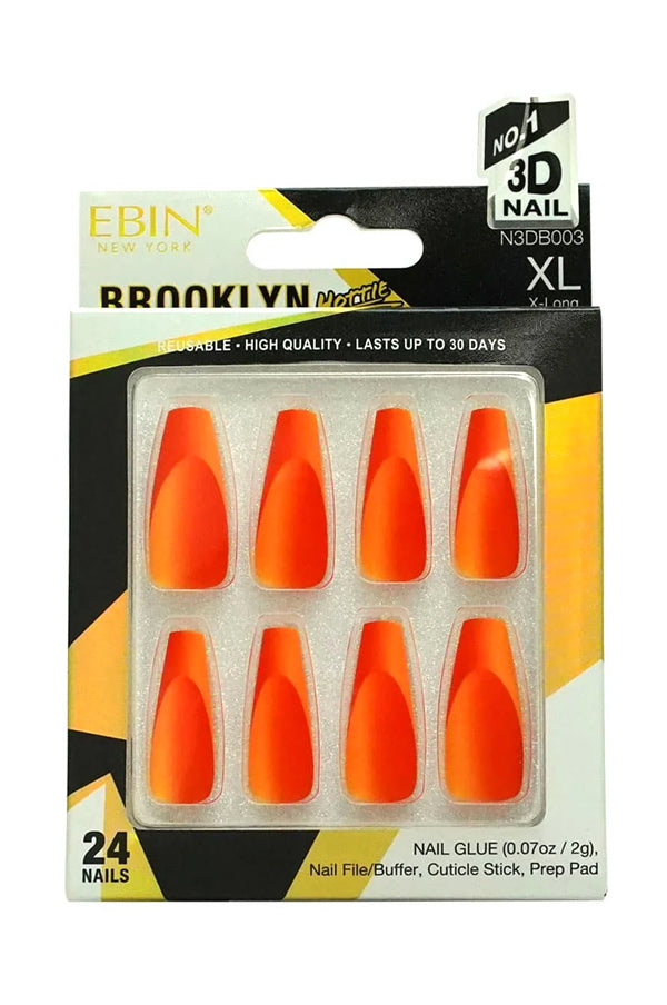 EBIN Press-On Nails Brooklyn Hottie #N3DB003 X-Long