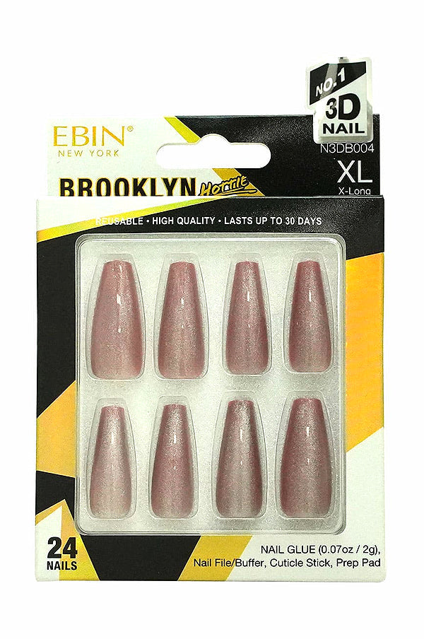 EBIN Press-On Nails Brooklyn Hottie #N3DB004 X-Long