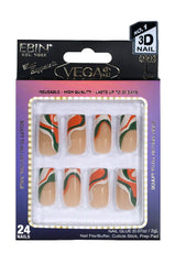 EBIN Press-On Nails What Happens in Vegas - Jackpot #N3DV003 Long
